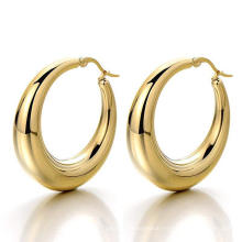 titanium steel 18K gold IP plated stainless steel hoop earrings